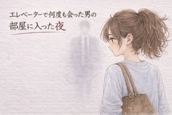 【フル漫画】d_752902 | エレベーターで何度も会った男の部屋に入った夜 ―そのままの夜― | 夜の灯る部屋